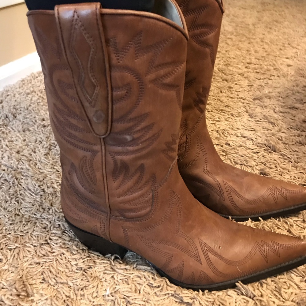Guess by Marciano Punk Leather Cowgirl Boots